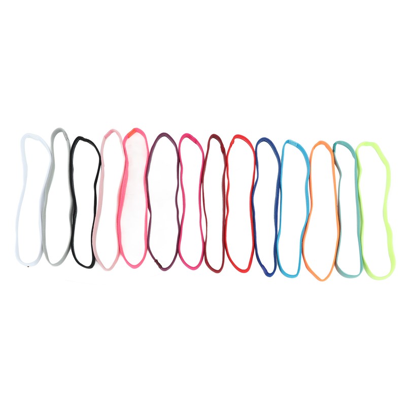 14PCS Workout Headband Polyester Cotton Non Slip Breathable Head Sweat