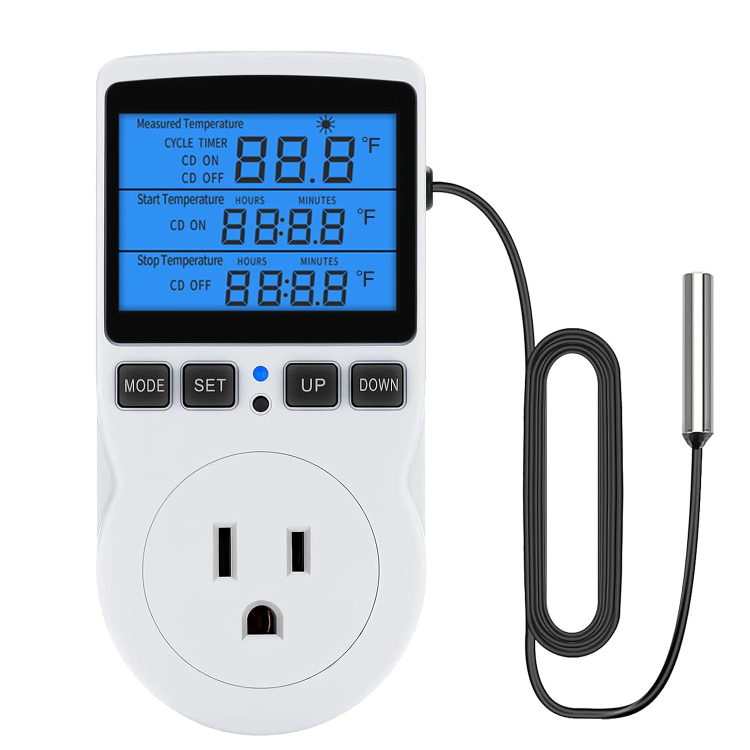 SUMKLIN Plug in Digital Thermostat Temperature Controlled Outlet with ...