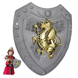 FRCOLOR Dragon Shaped Shield for Cosplay Performance Prop Durable Medieval Style Shield Fun Party Accessory for Dress Up and Photo Booth Activities