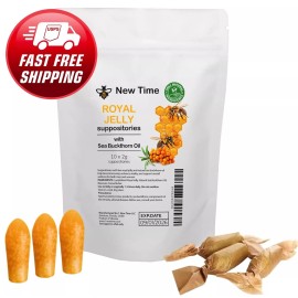 New Time Bee Royal Jelly Suppositories for Men and Women 100% Natural & Organic