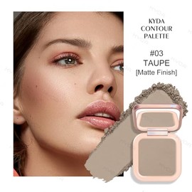 KYDA Paleta de contorno para esculpir la cara, polvo prensado de contorno mate suave, ultra fino, ligero, fácil de mezclar, maquillaje de contorno hor