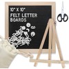 Felt Letter Board with Rustic Wooden Frame, Letters, Storage Bag