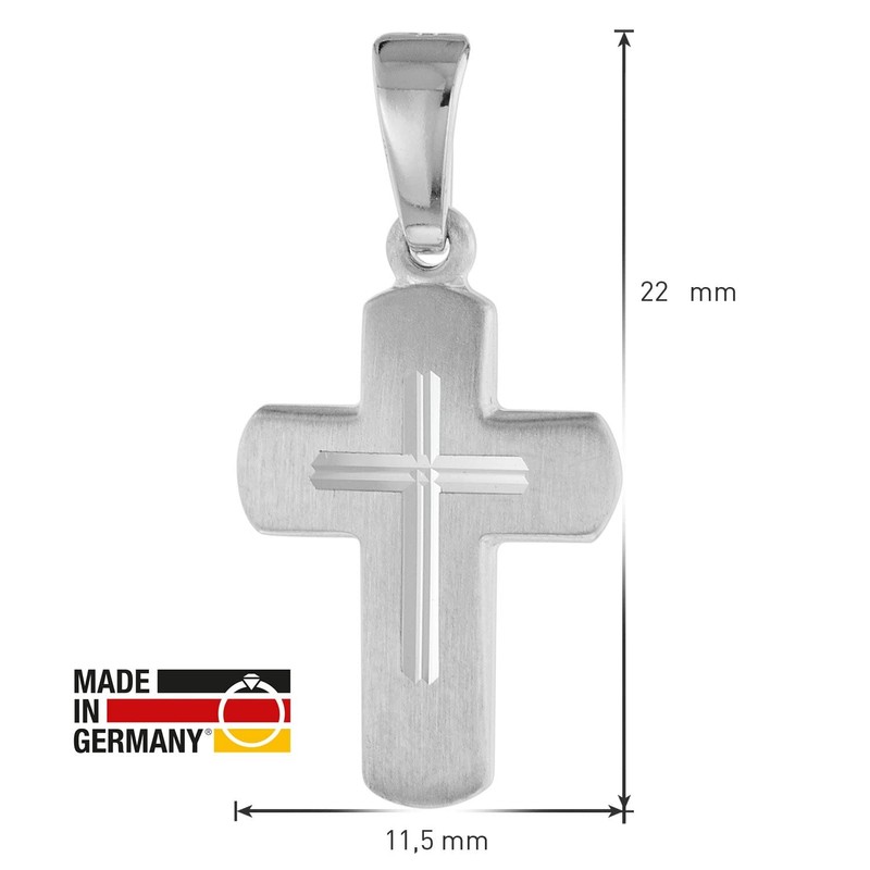 trendor Children Cross Pendant With Chain Silver 48887