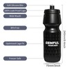 GEMFUL Bike Water Bottles with Bicycle Holder 750ml Mtb Cycling