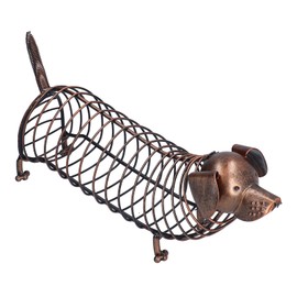 Metal Wine Cork Holder, Dachshund Shape Cute Dog Wine Cork Holder Decorative Vino Cork Storage Collector Box Tabletop Wine Racks Shelf