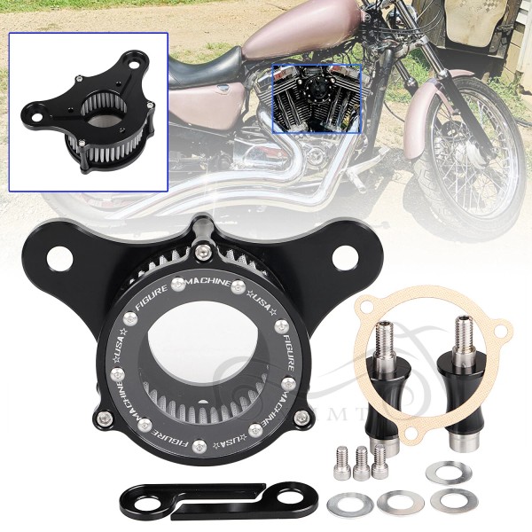 Unbranded Air Cleaner Grey Intake Filter Kit For Harley Trike