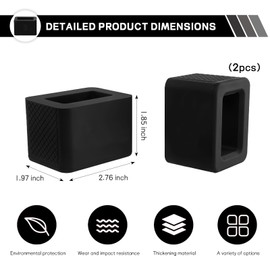 Ongfuwu 2PCS Seat Belt Buckle Holder, Silicone Auto Seatbelt Buckle Booster Makes Receptacle Stand Upright for No-Hassle Buckling, Universal Vehicle Seat Belt Buckle Fixer for Kids (Black)