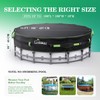UIRWAY 500D Winter Pool Cover 14FT Round [2025 Upgraded Heavy