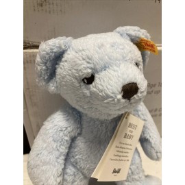Steiff My First Teddy Bear 100%Polyester  Toddler Baby Stuffed Animal Blue