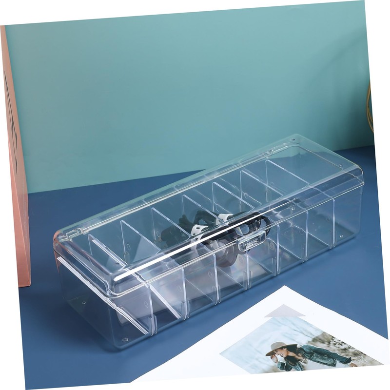 Operitacx 2 Pcs Cable Organizer Box with Lid Transparent Storage