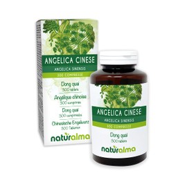 Chinese Angelica or Dong Quai (Angelica Sinensis) Roots Naturalma | 150 g | 300 Tablets of 500 mg | Dietary Supplement | Natural and Vegan