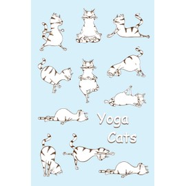  Journal: Yoga Cats (Light Blue) 6x9 - GRAPH JOURNAL - Journal with graph paper pages, square grid pattern
