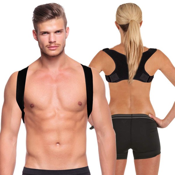Semme Back Body Corrector, Adjustable Humpback Correction Belt Shoulder Corrector Brace for Men and Women Relieve Root Back and Shoulder Pain