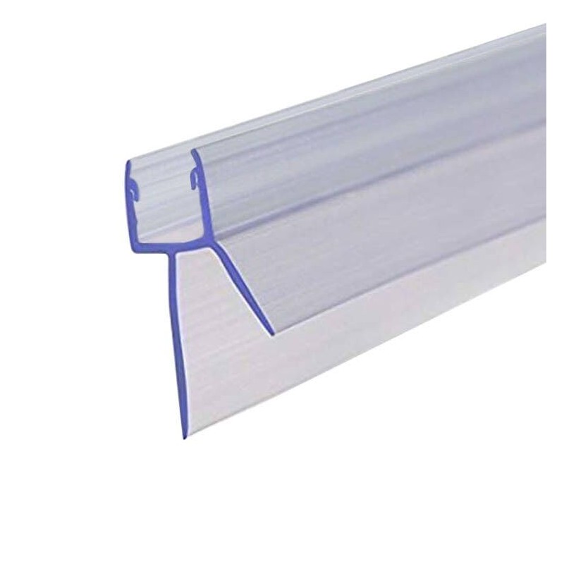 Frameless Shower Door Bottom Seal with Drip Rail 1/4" Thick