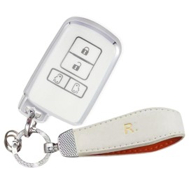 YANMW Voxy Noah 80 Series Key Case Sienta Key Cover Compatible Toyota Alphard Vellfire 30 Series Smart Key Case, silver white