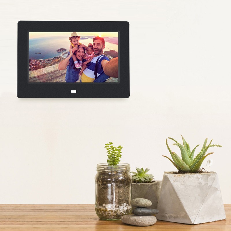 7Inch 1024*600HD Digital Photo Picture Frame Alarm Clock Player Album