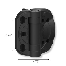 Safetech Hardware CoilKlik Self-Closing Gate Hinges (2 Pack) | Self-Aligning Heavy Duty Spring Hinges | Adjustable Tension | Pool Safety Hinge | Square Post, Vinyl/PVC, & Wood | Black