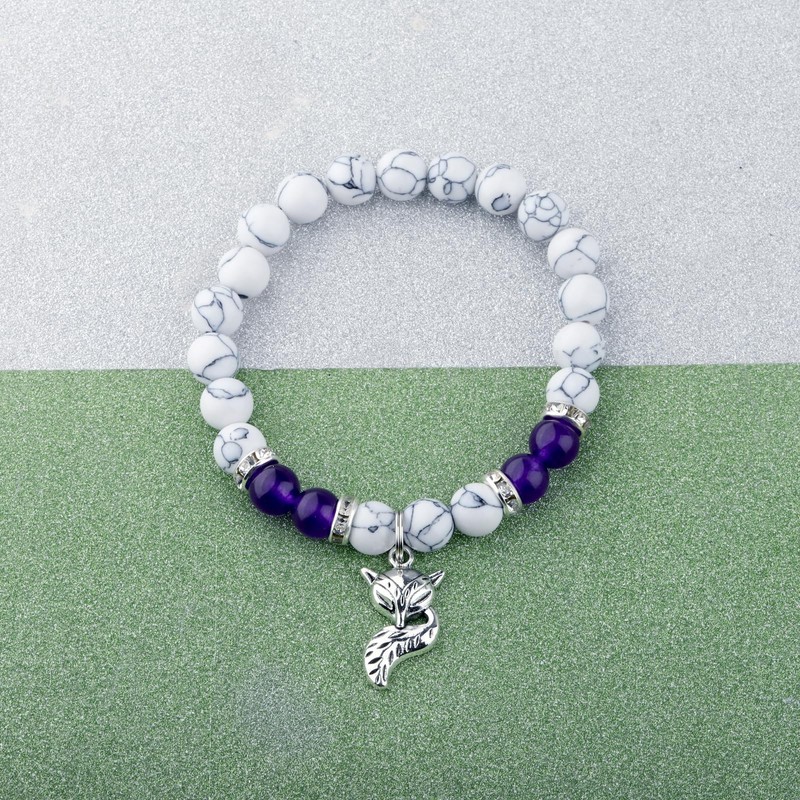 Fox Bracelet Fox Lover Gift Fox Jewelry Fox Bead Bracelet