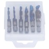 6pcs Spiral Tap Drill Bit Set Blue Plating Coating Hex