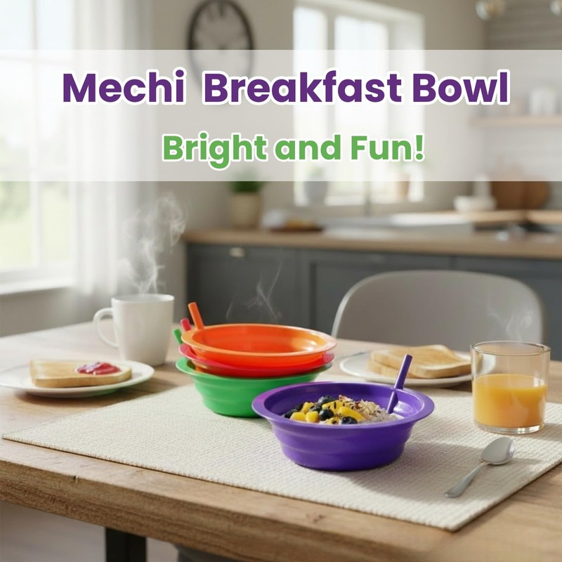 Mezchi 16 Pack Cereal Bowls with Straws, 22 Oz Breakfast