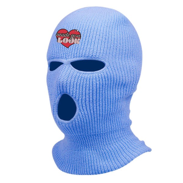 Made You Look Three Hole Mask Embroidered Ski Mask Full