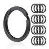 20 Pcs Black Keyring,25 mm Black Flat Split Heavy Duty