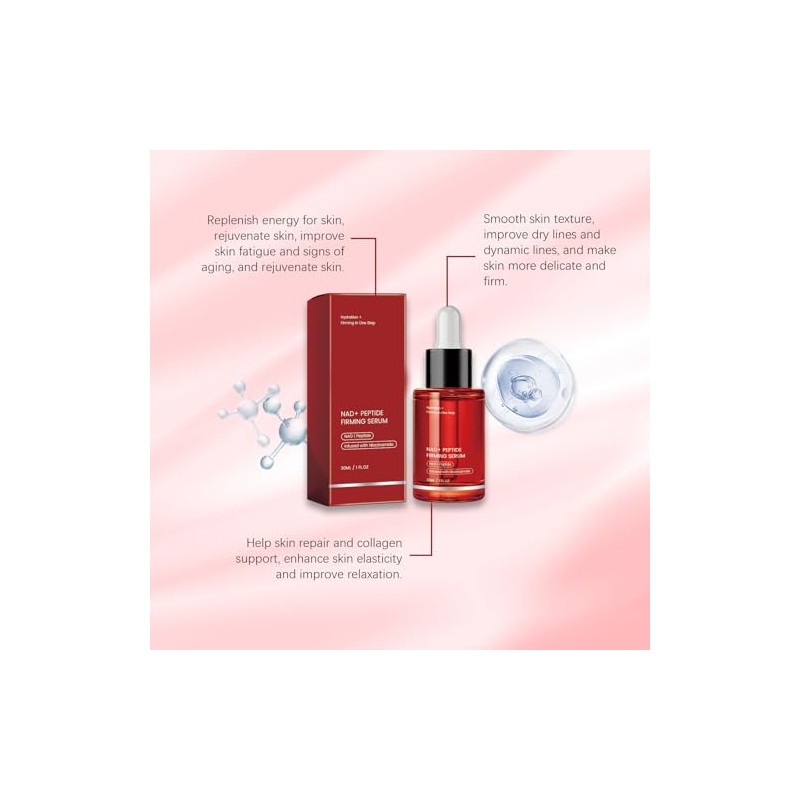 NAD+ Peptide Firming Serum for Face and Neck, Anti-Aging Serum