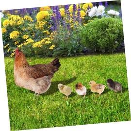 BESPORTBLE 1set Lawn Chicken Stake Garden Decoration for Yards Hen Sign Insert for Lawns and Gardens Easy to Install Simulation Chicken Art Display Set