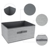 Dayard Fabric Bins [3-Pack], Foldable Cube Baskets Storage Boxes for