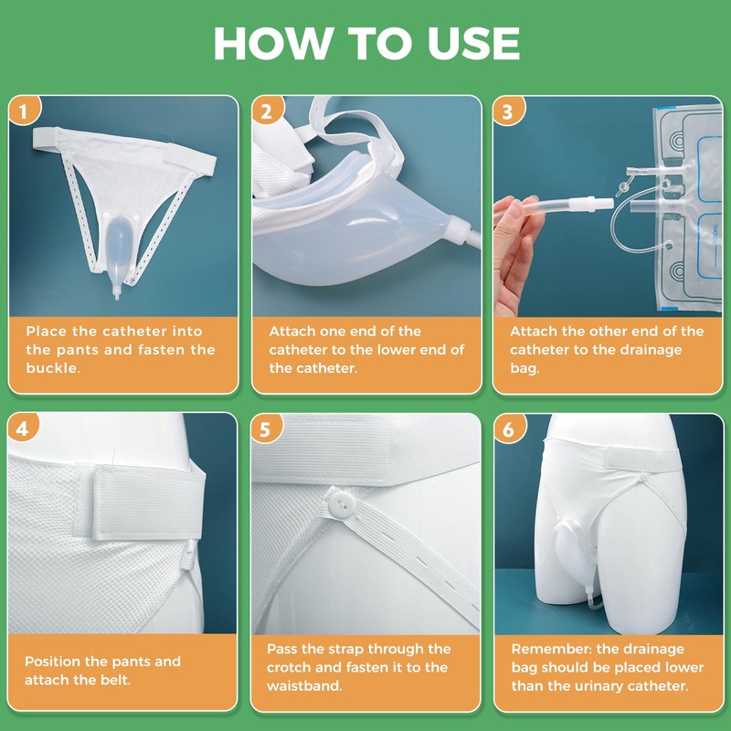 Wearable Urine Pot for Men Elderly, Silicone Ventilated Urine Collector,