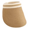 White Fang CA553 Women's Straw Sun Visor Hat Stylish Brim