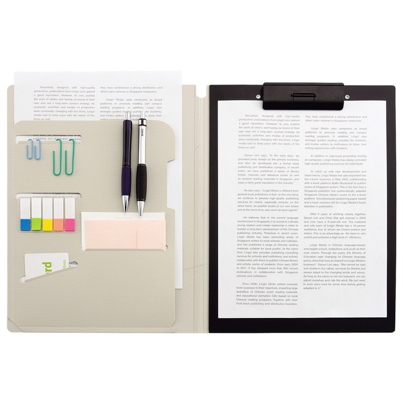 Lihit Lab F7560-11 Binder Clip File, Multi-Function, A4, Navy
