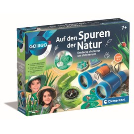 Galileo Lab Auf den Spuren der Natur - Researcher Set with Compass and Binoculars for Children from 7 Years, 59333 by Clementoni, Multi-Coloured