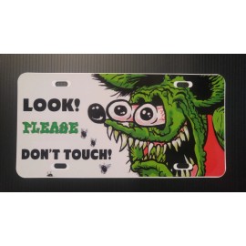 RAT FINK PLASTIC LICENSE PLATE RAT ROD HOT ROD MUSCLE CAR PERFORMANCE CAR SHOW