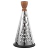 Hemoton 9 Inch Wood Handle Stainless Steel Cone Cheese Grater