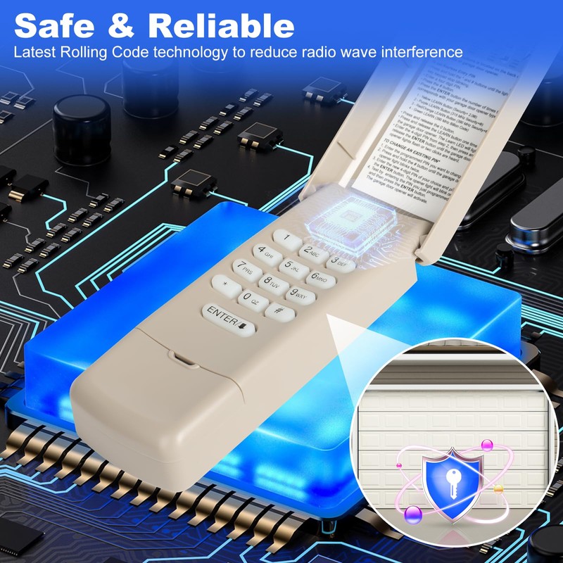G940EV-P2 Garage Door Keypad, Compatible with Chamberlain/liftmaster/Craftsman Garage Door Openers