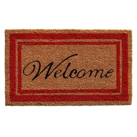 Calloway Mills Border Welcome Doormat 18" x 30" (Red)