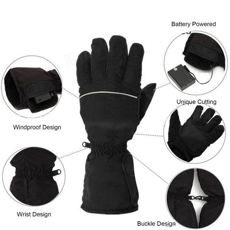 Electric Heating Gloves Touchscreen Warm Heated Gloves Battery Powered Heating