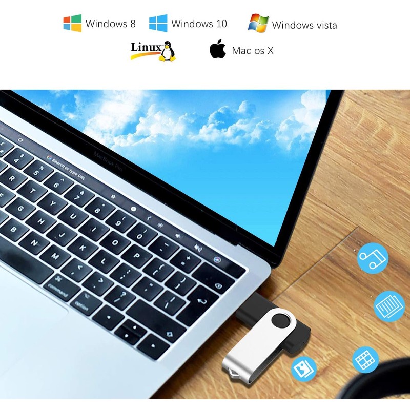 RAOYI 5 Pack 64GB USB Flash Drive USB 2.0 Memory