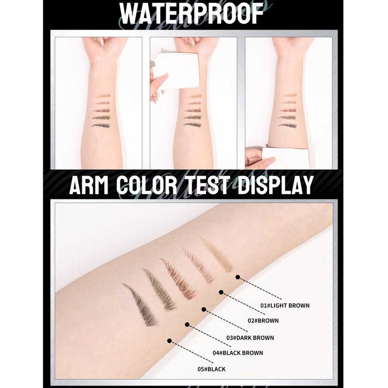 Magic Microblading Eyebrow Contouring Pencil - Eyebrow Pen,Brow Pencil 2-in-1