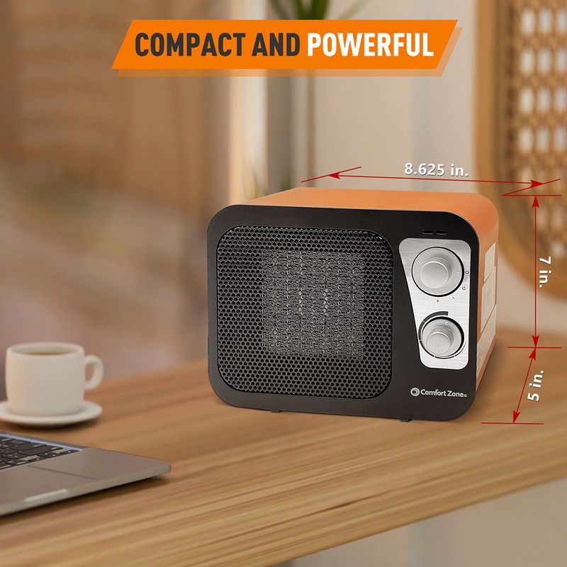 Comfort Zone Space Heaters for Indoor Use, Portable Heater, Fast