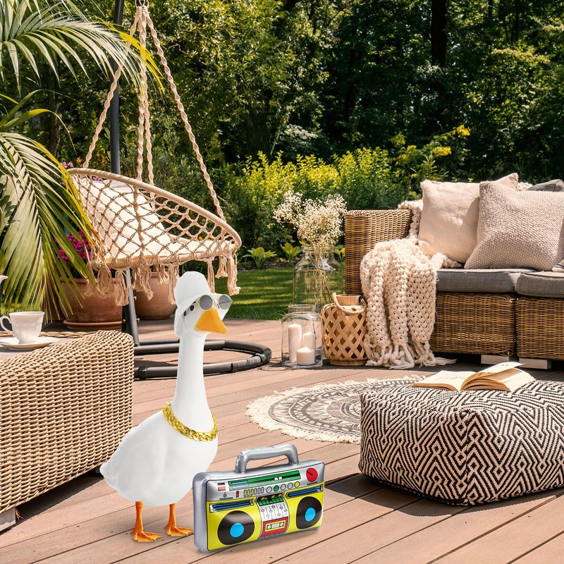 Chicingyou Porch Goose Outfit with Sunglasses for 23'' Porch Statue