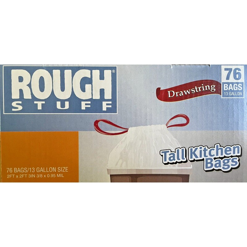 Rough Stuff 13 Gallon .9 Mil Tall Kitchen Bags 1