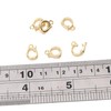 18K Gold Plated Pearl Removable Clasps 7x10mm Hole Ring Size