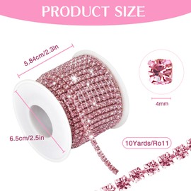 4MM Crystal Rhinestone Close Chain Trim 10 Yards Rhinestone Banding Claw Cup Chain for Sewing Crafts, DIY Decoration, Jewelry, Clothing, Shoes Royal Blue