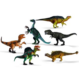 Simba Toys Dino Set XXL – 6 Large Dinosaur Figures (8-9") for Kids | Realistic Prehistoric Playset, Toy Animal Action Figures, Ages 3 and Up