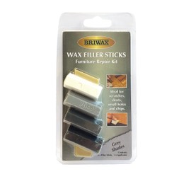 Briwax Filler Sticks Grey – Quick Wood Repair for Scratches, Cracks & Nail Holes | Assorted Shades
