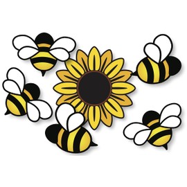 Magnetic Canvas Bee Car Magnets - Save The Bees