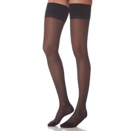 SCUDOTEX 140 Denier Knitted Compression Stockings Medium to Strong 19-22 Hg Colour Black Size 5