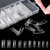 100pcs Clear Nail Forms for Extension Reusable Full Cover Nail